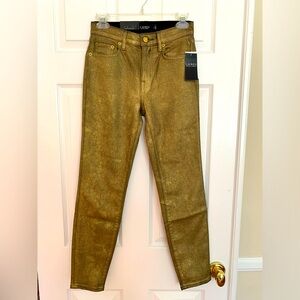 NWT Ralph Lauren Gold Jeans: Cotton/Polyester/Elastane, High Rise Skinny Ankle 0